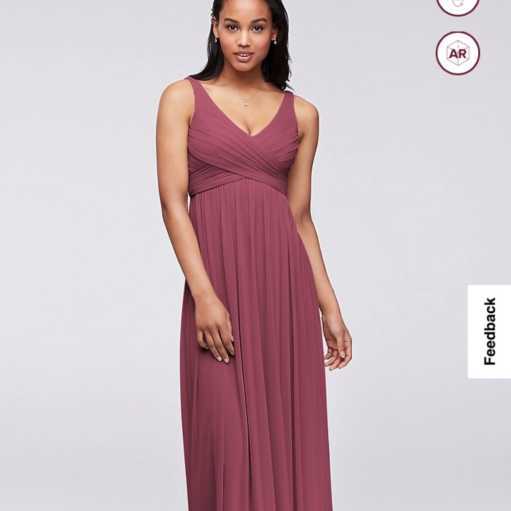 David’s Bridal Long Bridesmaids Dress Chianti worn once